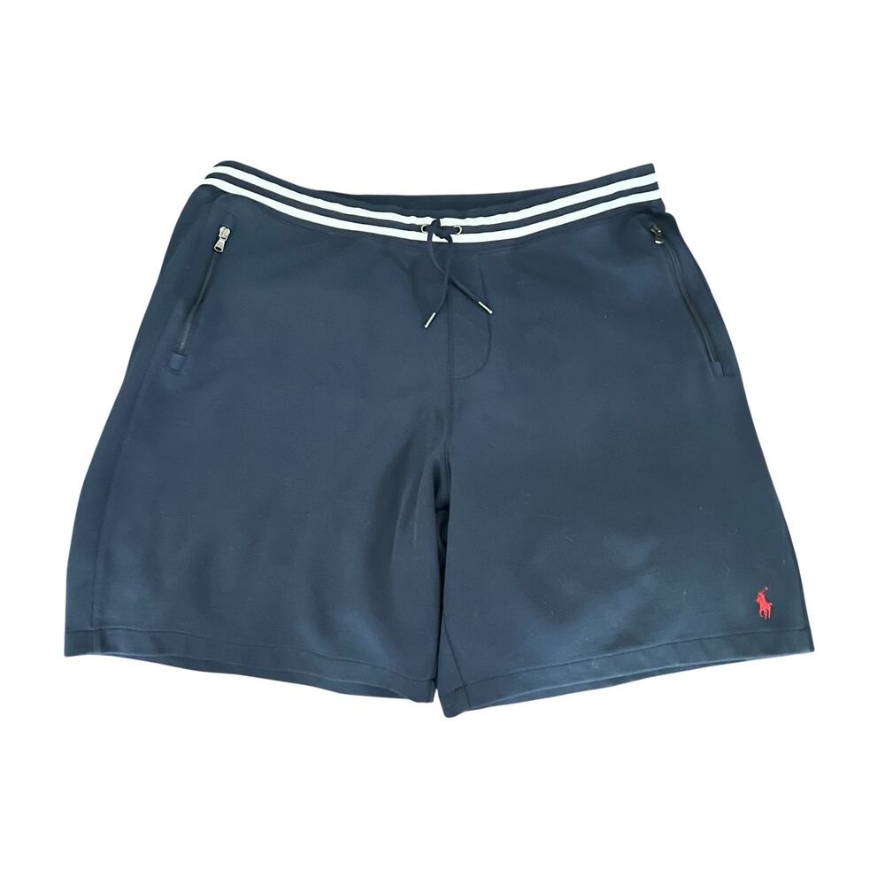 Polo Ralph Lauren Men 2XB Big & Tall Double-Knit Navy Blue Drawstring Shorts